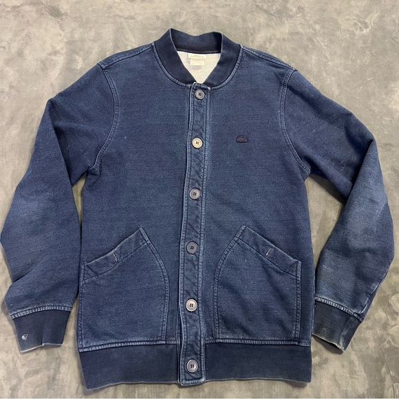 Vintage Lacoste Blue Button Down Jacket - Picture 1 of 8